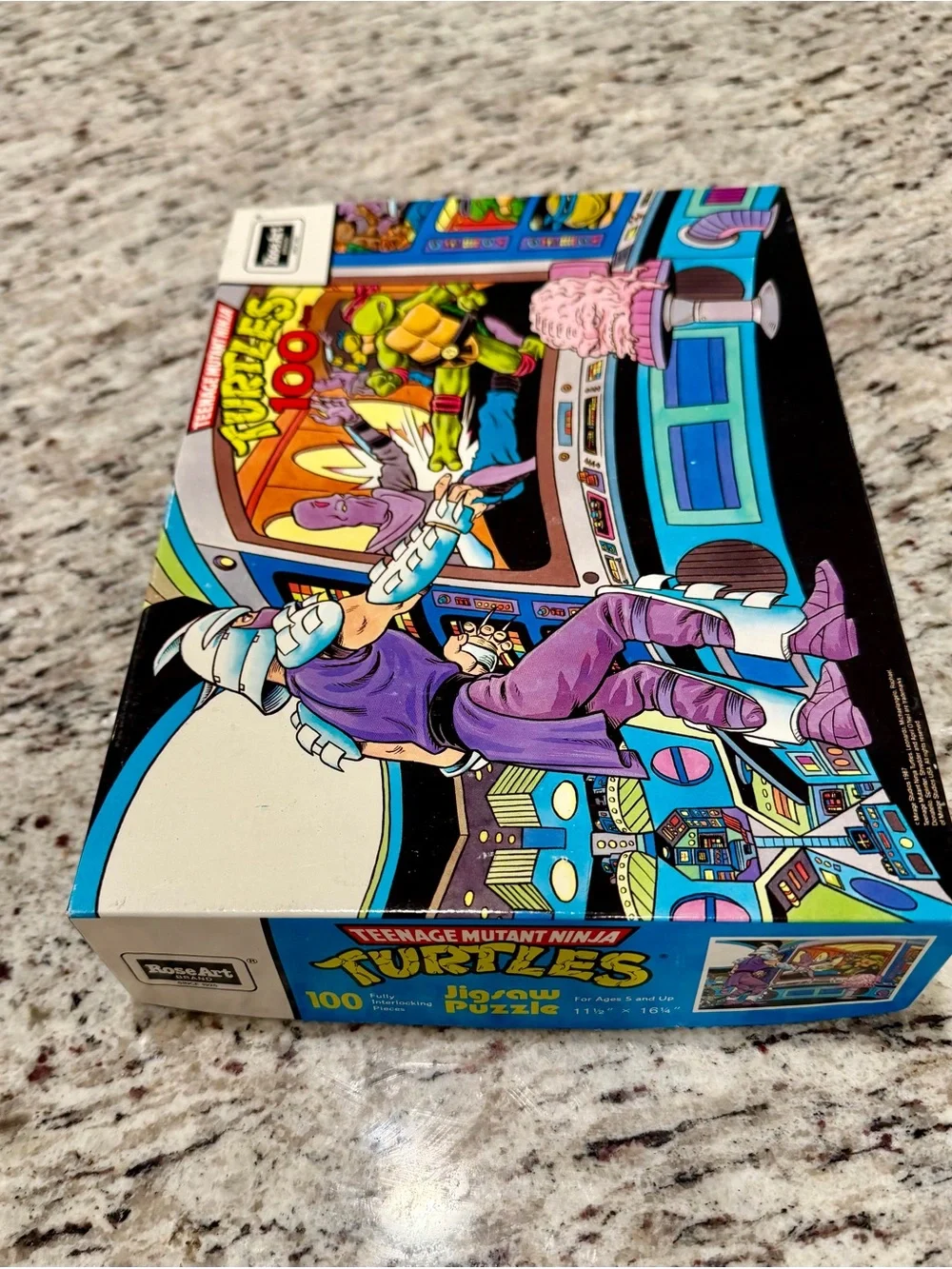 Vintage 1987 TMNT Shredder Krang 100 PCs Puzzle Technodrome Rose Art NEW